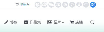 The7汉化版社会化媒体前台显示