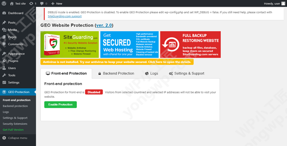 Wordpress网站保护插件WP GEO Website Protection PRO 2.8.3免费下载