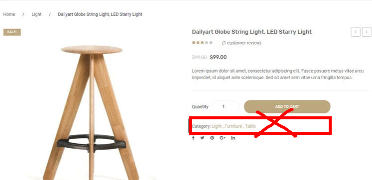 WooCommerce删除产品页面中“分类” Category